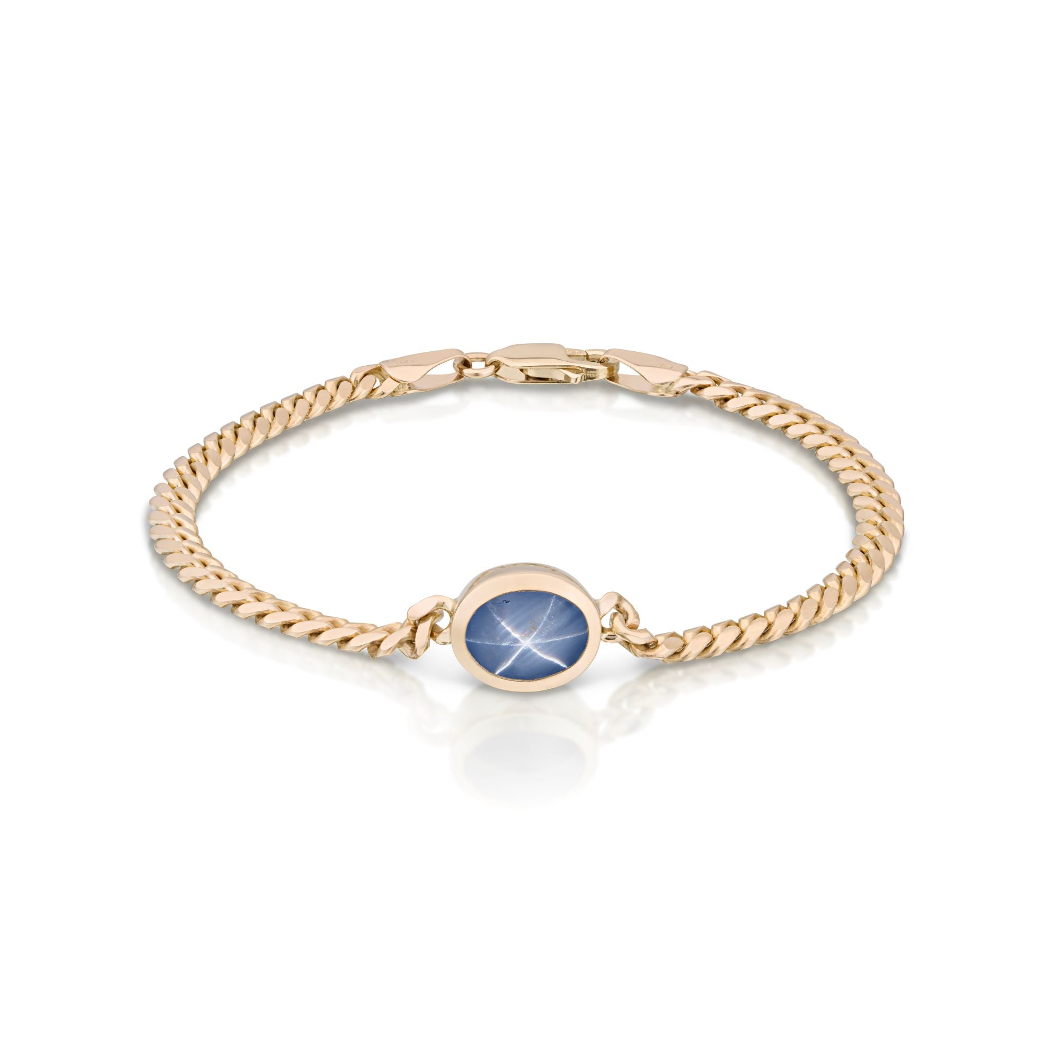 Star Sapphire Bracelet in 14K Yellow Gold